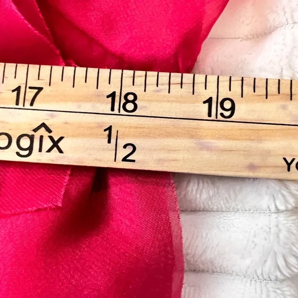 #A125 FOR HER NYC Barbiecore Hot Pink Ruffle Organza Romantic Blouse NWT M - Picture 12 of 12